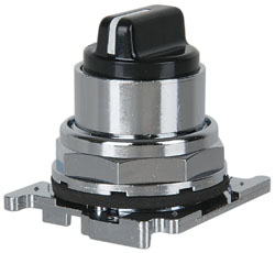 Selector Switch: 3 Positions, Maintained (MA), 0.5 Amp, Black Knob - NEMA12, 13, 3, 3R, 4 & 4X