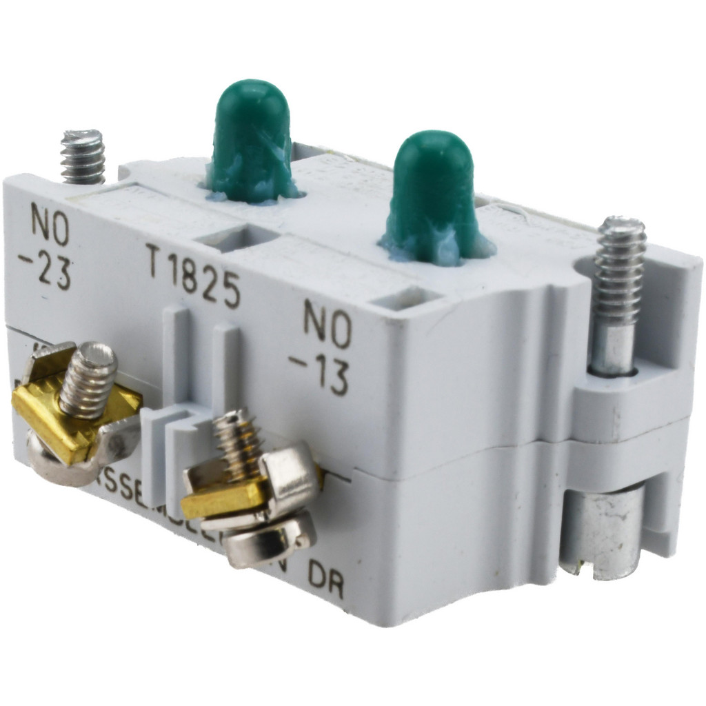 Eaton Cutler-Hammer 2NO, 0.5 Amp, Electrical Switch Contact Block - 120 VAC/VDC, Pressure Terminal, 30-1/2mm Hole, For Use w/ E34 Operators