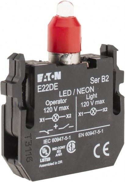 24 VAC/VDC Red Lens LED Indicating Light