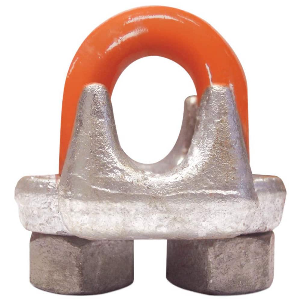 Wire Rope Hardware & Accessories; Accessory Type: Clip ; For Use With: Wire Rope ; For Rope Diameter: 3/16 (Inch); Thread Size: 1/4-20 ; Finish: Galvanized ; Material: Steel