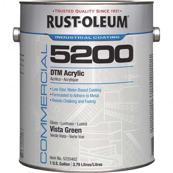 Rust-Oleum 5235402 Acrylic Enamel Paint: 10 gal, Semi-Gloss, Vista Green 