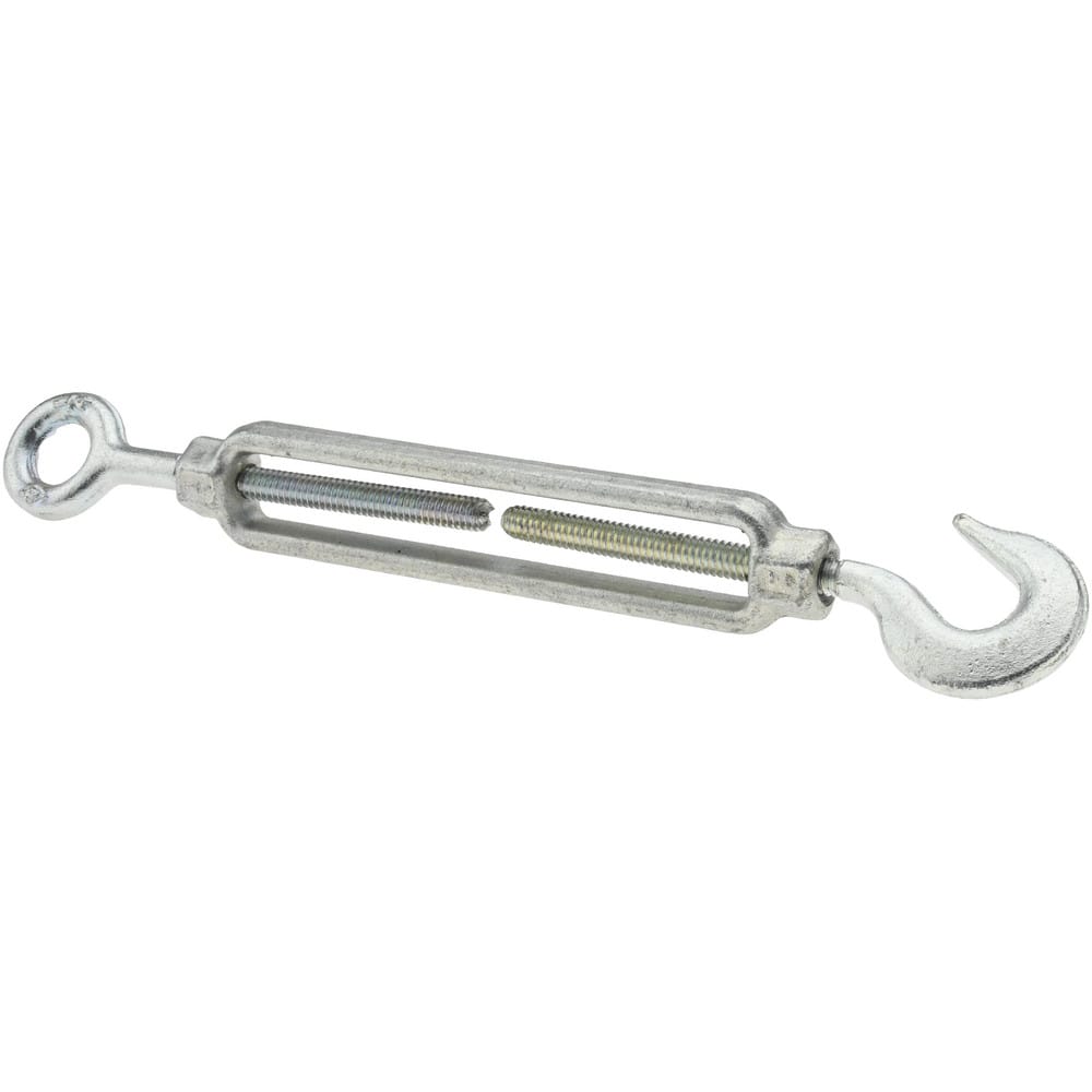 Made in USA - 400 Lb Load Limit, 1/4″ Thread Diam, 4″ Take Up, Steel Hook & Eye  Turnbuckle - 07840168 - MSC Industrial Supply