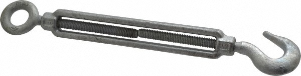 Made in USA 10812 900 Lb Load Limit, 3/8" Thread Diam, 6" Take Up, Steel Hook & Eye Turnbuckle Image
