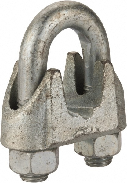 Wire Rope Clip: 7/8" Rope Dia, Malleable Iron