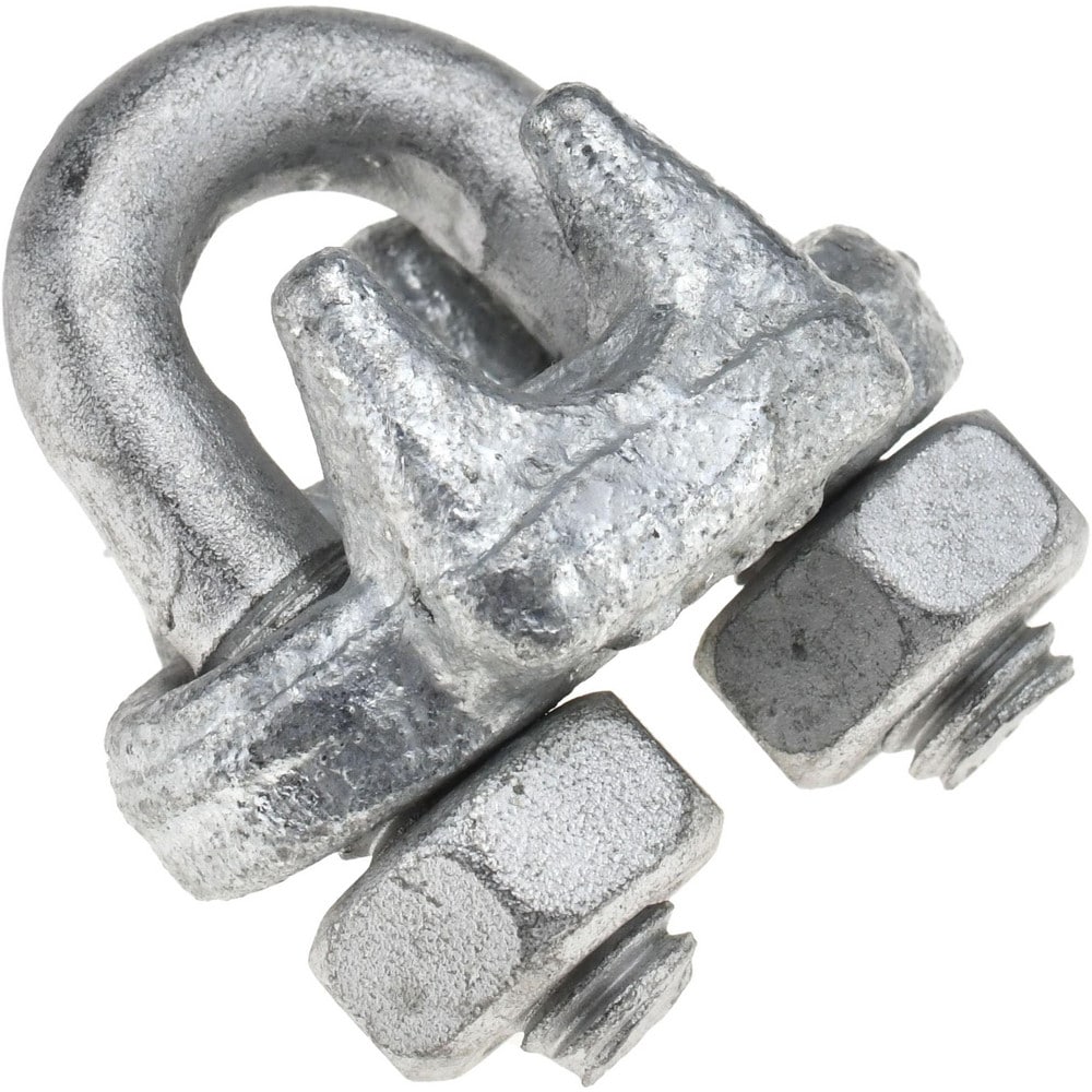 Wire Rope Clip: 5/16" Rope Dia, Forged Steel