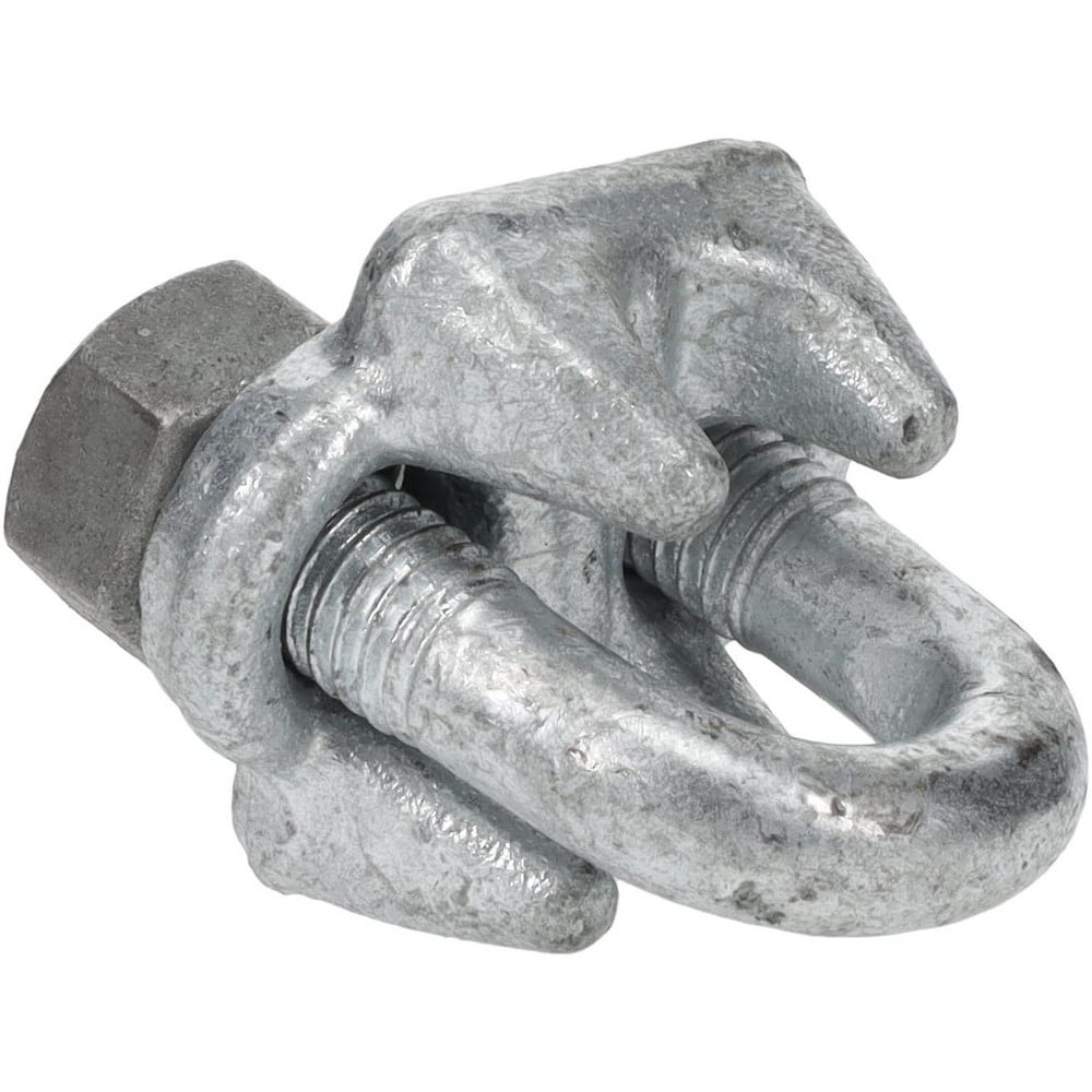 Wire Rope Clip: 3/8" Rope Dia, Forged Steel