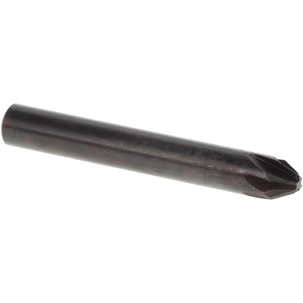 Countersink: 3/16" Head Dia, 60 ° Included Angle, 6 Flutes, High Speed Steel, Right Hand Cut