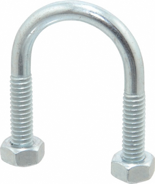 Made in USA 1/420 UNC, 13/4" Long, Round U Bolt Clamp with No Mount