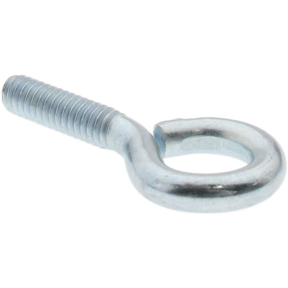 1/4-20, Zinc-Plated Finish, Steel Wire Turned Open Eye Bolt