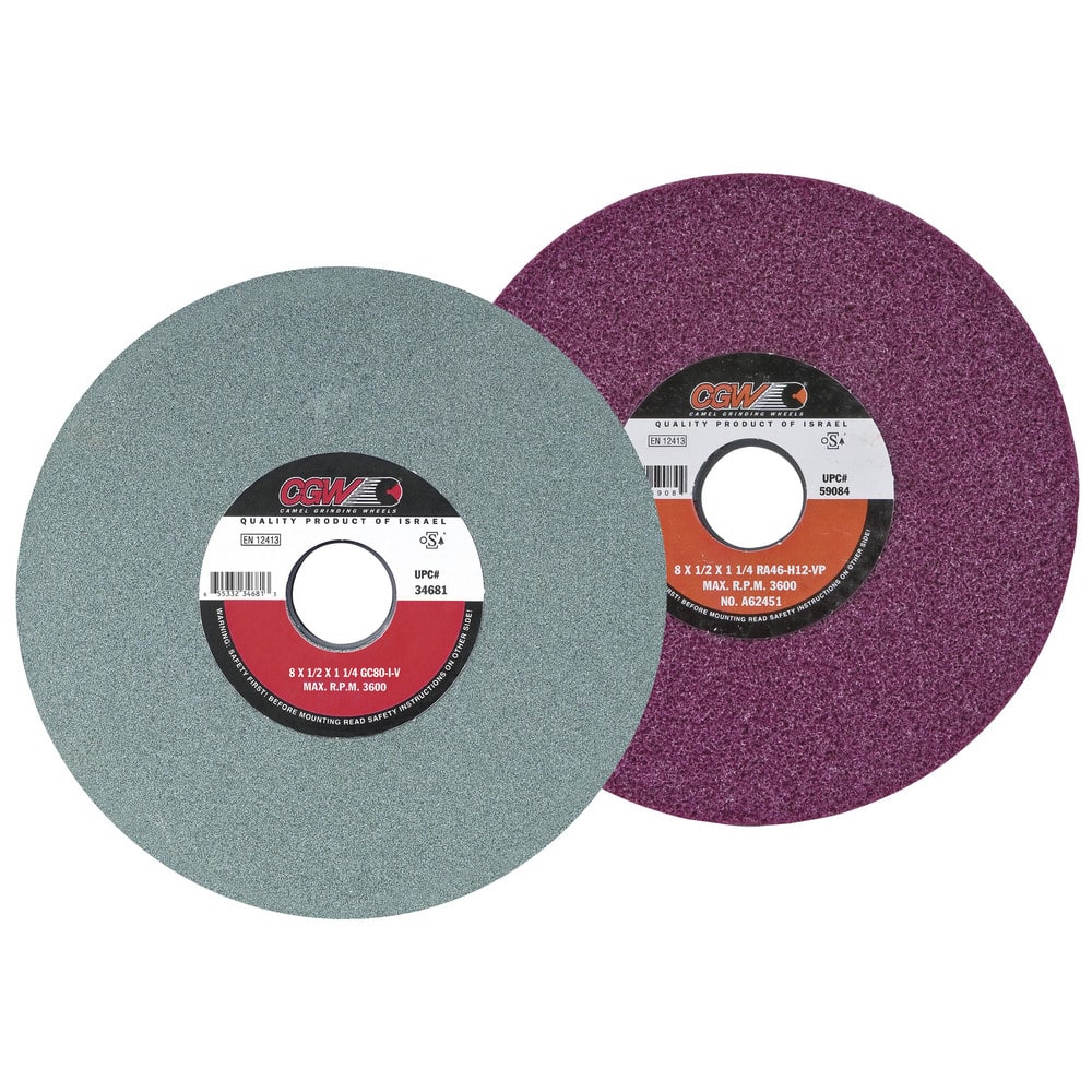 CGW Abrasives 34653 Surface Grinding Wheel: 7" Dia, 1" Thick, 1-1/4" Hole, 60 Grit, J Hardness 