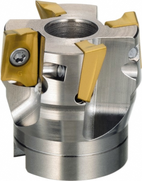 2" Cut Dia, 3/4" Arbor Hole Dia, Indexable Square-Shoulder Face Mill - Takes 5 Inserts, 0/90&deg; Lead Angle, 1.562" High, AXMT17, AXET17 Insert Style, Through Coolant, Series WaveMill