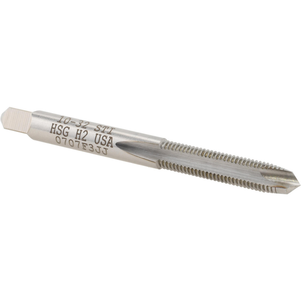Spiral Point STI Tap: 10-32 UNF, 2 Flutes, Plug, High Speed Steel, Bright/Uncoated