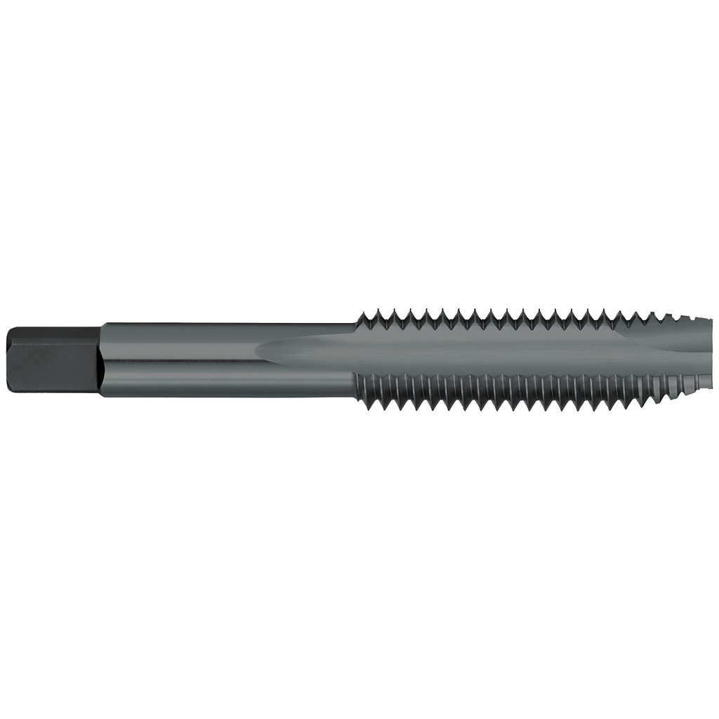 Titan USA Spiral Point Tap: 5/16-18 UNC, 2 Flutes, Plug Chamfer, 2B/3B Class of Fit, HSS, Nitride & Steam Oxide Coated - 1-1/8" Thread Length