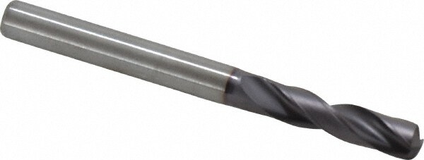 Screw Machine Length Drill Bit: 0.2244" Dia, 140 °, Solid Carbide
