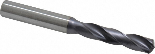 Screw Machine Length Drill Bit: 0.3465" Dia, 140 °, Solid Carbide