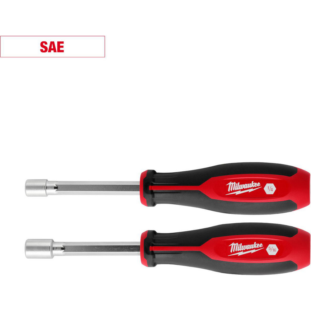 Nut Driver Sets: Drive Size: 1/4 in, 5/16 in; Handle Type: Tri-Lobe; Shaft Type: Hollow; Container Type: None
