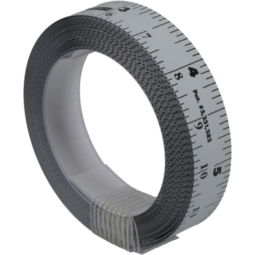 12 Ft. Long x 1/2 Inch Wide, 1/16 Inch Graduation, White, Steel Adhesive Tape Measure