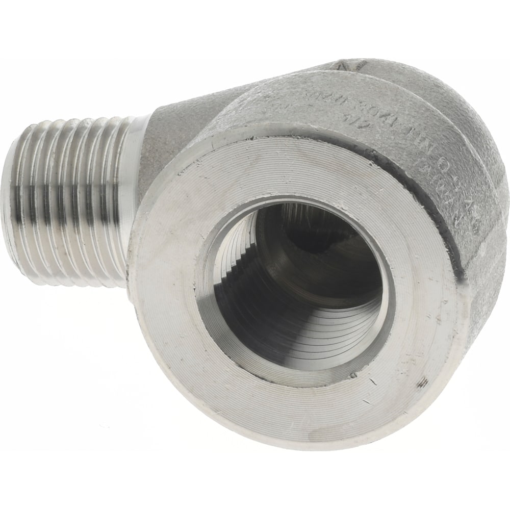 Merit Brass 3403D-08 Pipe 90 ° Street Elbow: 1/2" Fitting, 304 & 304L Stainless Steel Image