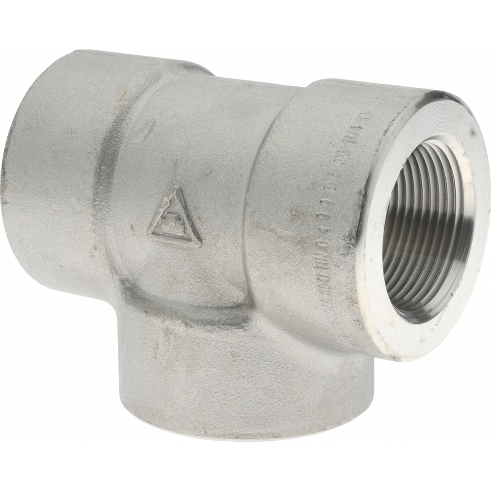 Merit Brass 3406D-20 Pipe Tee: 1-1/4" Fitting, 304 & 304L Stainless Steel Image