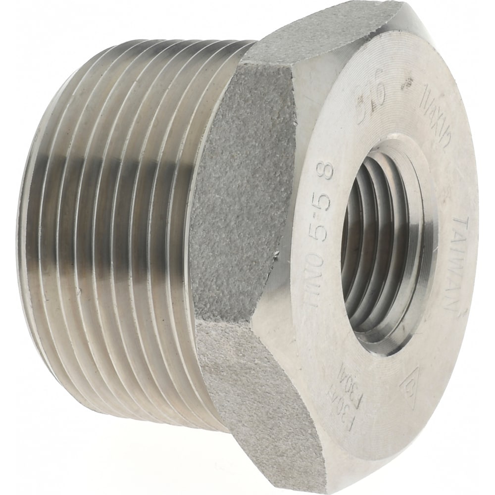 Merit Brass 3414D-2008 Pipe Bushing: 1-1/4 x 1/2" Fitting, 304 & 304L Stainless Steel Image