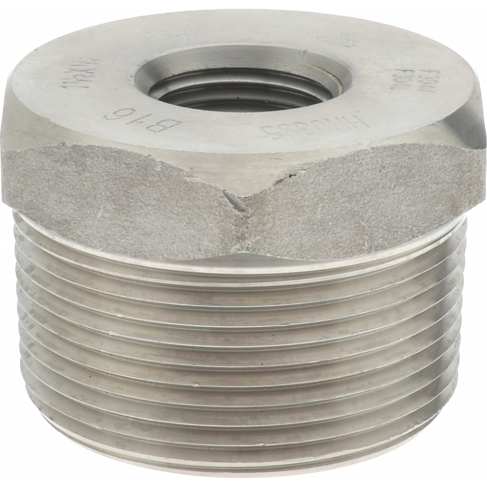 Merit Brass 3414D-2408 Pipe Bushing: 1-1/2 x 1/2" Fitting, 304 & 304L Stainless Steel Image