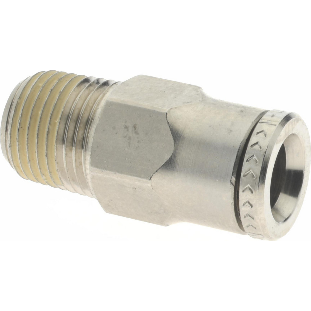 Push-To-Connect Tube to Male & Tube to Male UNF Tube Fitting: Pneumatic Male Adapter, #10-32 Thread