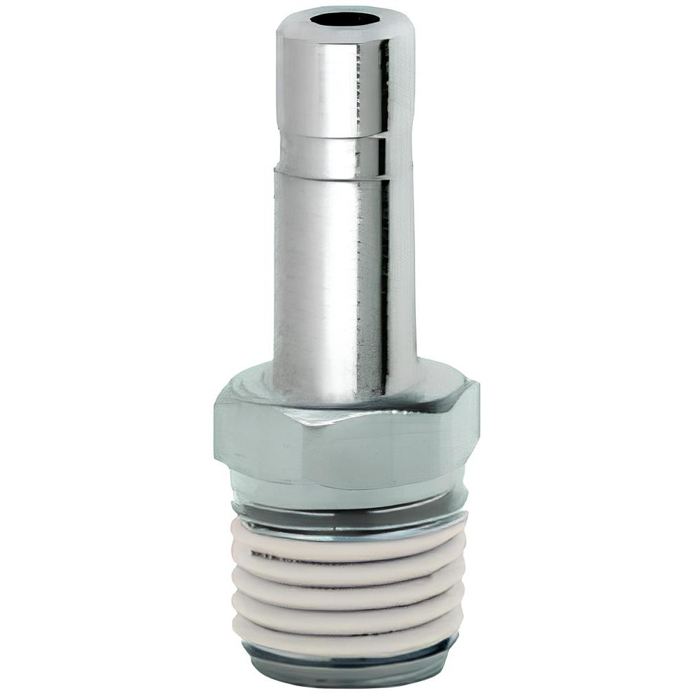 Push-To-Connect Stem to Male & Stem to Male BSPT Tube Fitting: Straight Stem Adapter, 1/4" Thread