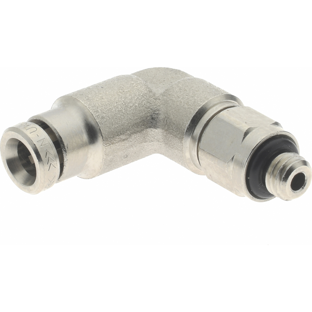 Raccordo Aria 90° M5x0.8 Per Tubo 4 Mm – Set Da 5, Push-to-Connect In Rame E Plastica, Per Sistemi Pneumatici