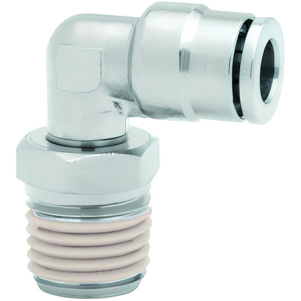 Push-To-Connect Tube to Male & Tube to Male BSPT Tube Fitting: 1/2" Thread