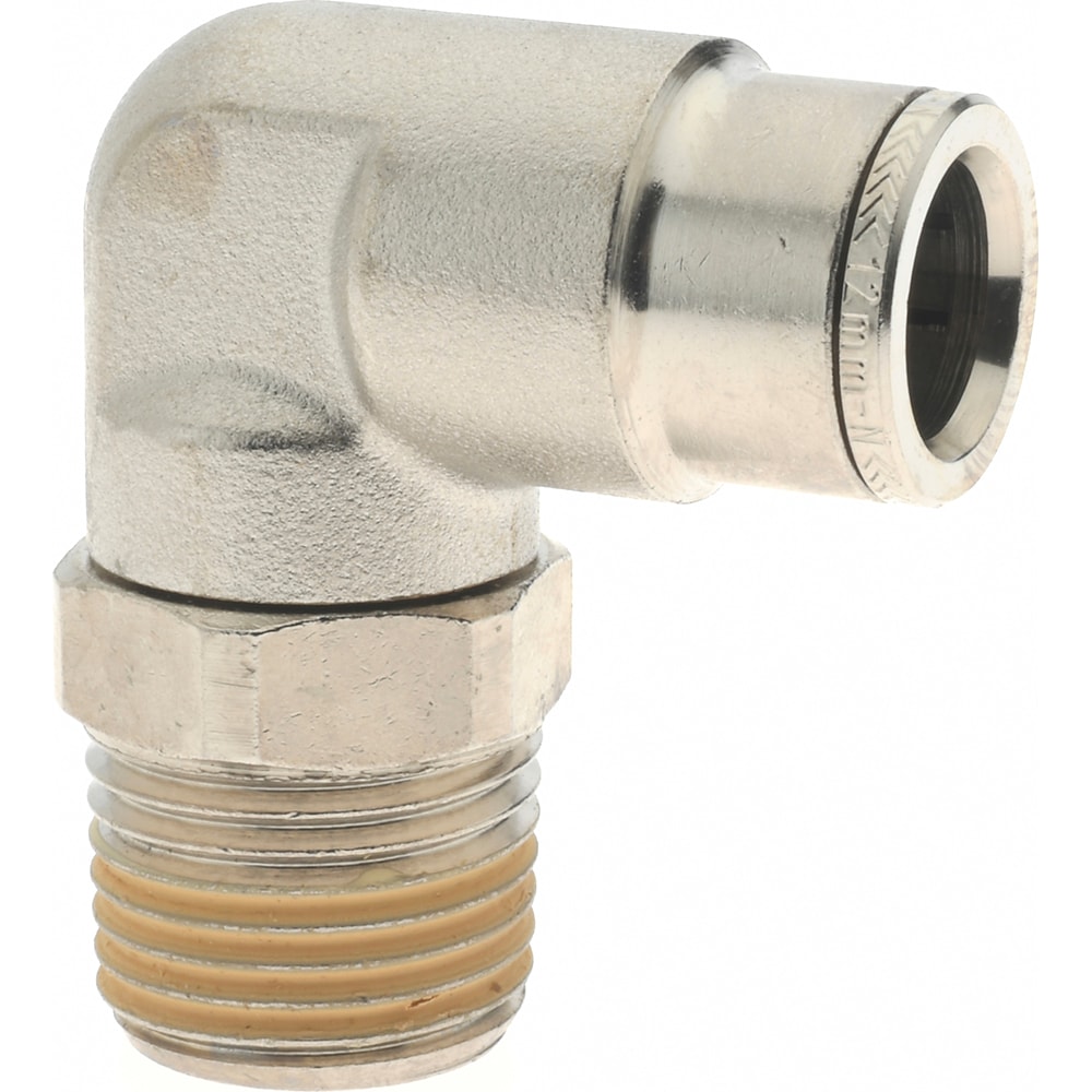 Norgren 101471248 Push-To-Connect Tube to Male & Tube to Male BSPT Tube Fitting: 1/2" Thread Image