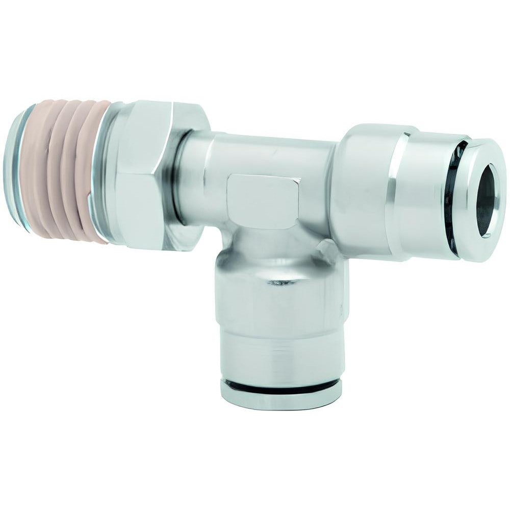 Push-To-Connect Tube to Male & Tube to Male BSPT Tube Fitting: 1/2" Thread