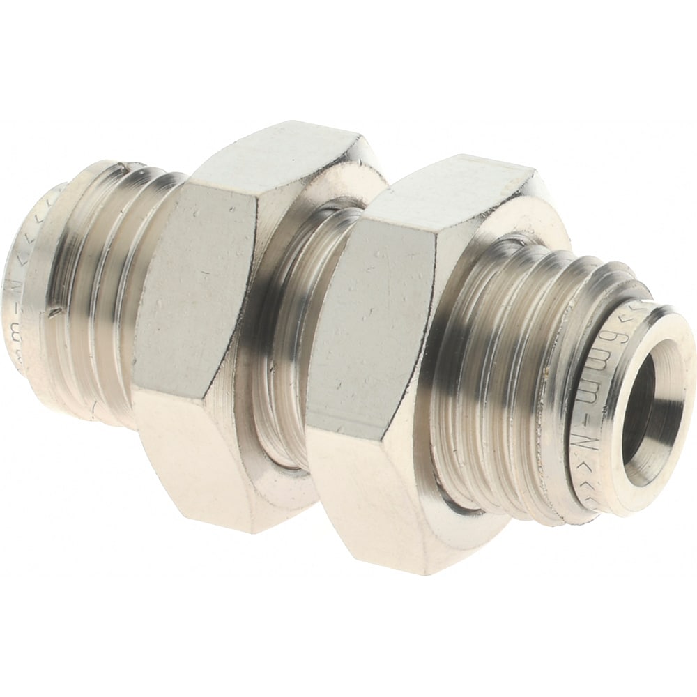 Push-To-Connect Tube to Tube Tube Fitting: Bulkhead Connector, M14 x 1.5 Thread