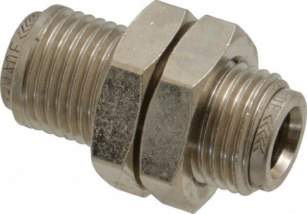 Push-To-Connect Tube to Tube Tube Fitting: Bulkhead Connector, M16 x 1.5 Thread