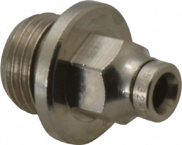 Push-To-Connect Tube to Male & Tube to Male BSPP Tube Fitting: Adapter, Straight, 1/4" Thread