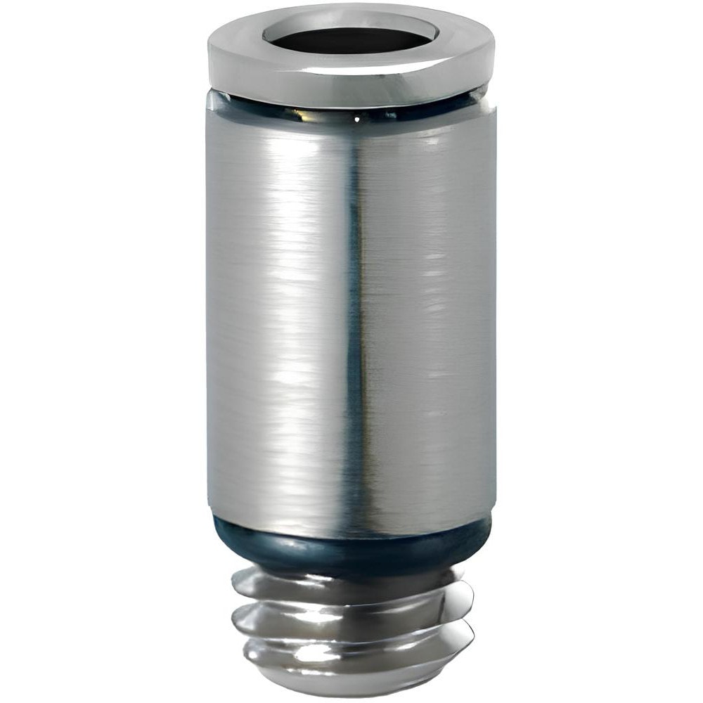 Push-To-Connect Tube to Metric Thread Tube Fitting: Adapter, Straight, M5 x 0.8 Thread