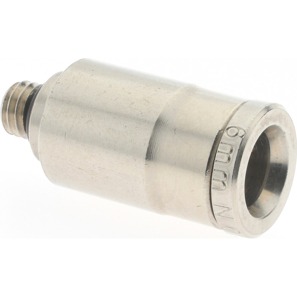 Push-To-Connect Tube to Metric Thread Tube Fitting: Adapter, Straight, M5 x 0.8 Thread