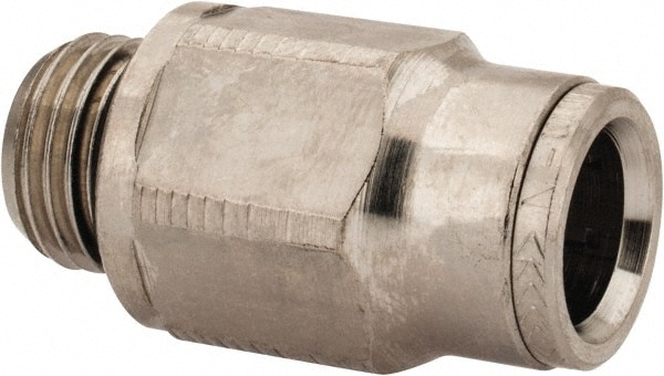 Norgren 102251028 Push-To-Connect Tube to Male & Tube to Male BSPP Tube Fitting: Adapter, Straight, 1/4" Thread Image