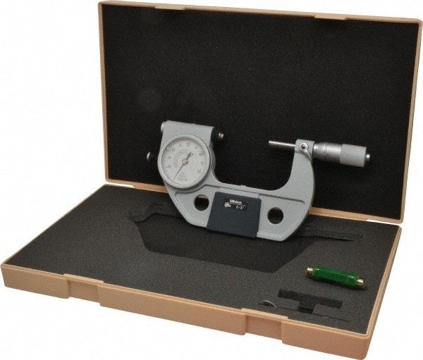 Mechanical Outside Micrometer: 3" Range, 0.0001" Graduation