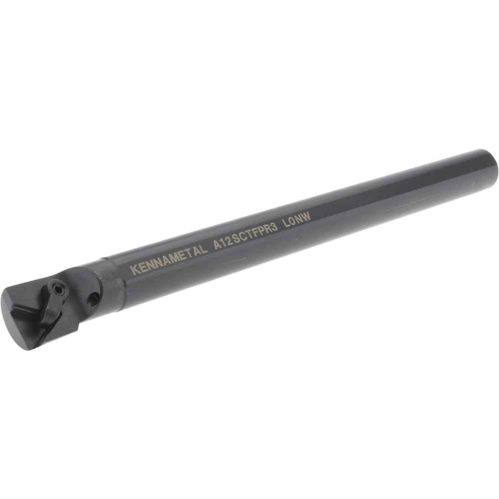 Indexable Boring Bar: A12CTFPR3, 23.62 mm Min Bore Dia, Right Hand Cut, 3/4" Shank Dia, Steel