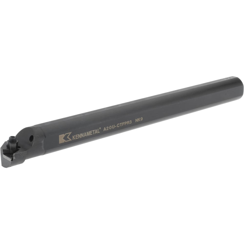 Indexable Boring Bar: A20UCTFPR3, 37.34 mm Min Bore Dia, Right Hand Cut, 1-1/4" Shank Dia, Steel
