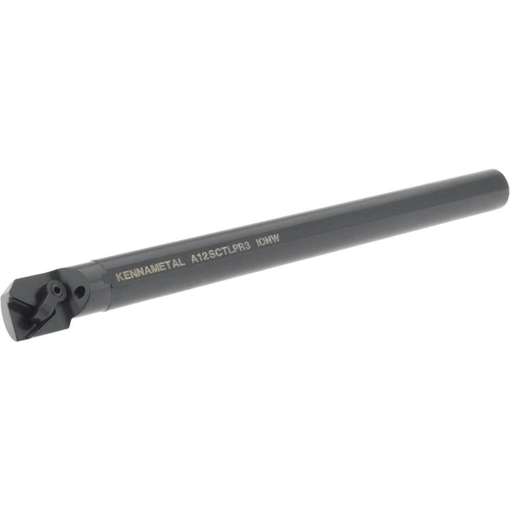 Indexable Boring Bar: A12CTLPR3, 23.62 mm Min Bore Dia, Right Hand Cut, 3/4" Shank Dia, -5 ° Lead Angle, Steel