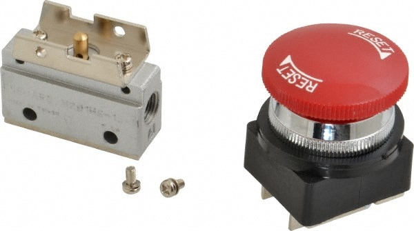 ARO/Ingersoll-Rand M291HS-15 Manually Operated Valve: 0.13" NPT Outlet, Manual Mechanical, Palm Button & Detent Actuated Image