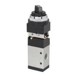 Manually Operated Valve: 0.25" NPT Outlet, Manual Mechanical, Selector & Manual Actuated - 0.7 CV Rating, 150 Max psi