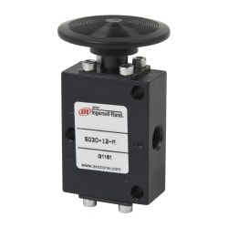 ARO/Ingersoll-Rand 5030-12 Manually Operated Valve: 0.13" NPT Outlet, Manual Mechanical, Palm Button & Manual Actuated Image