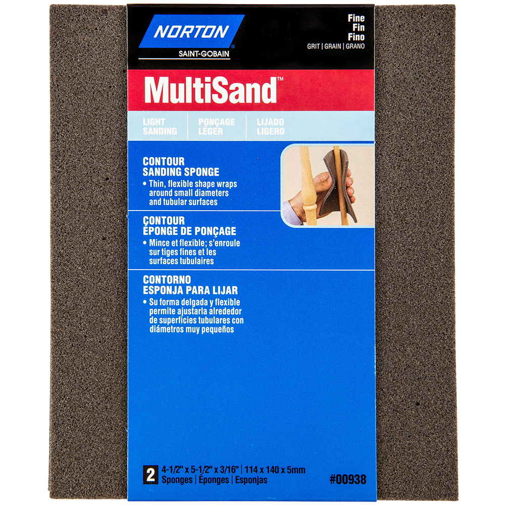 Norton Sanding Sponge 41/2" Wide, 51/2" Long, 3/16" Thick, Very