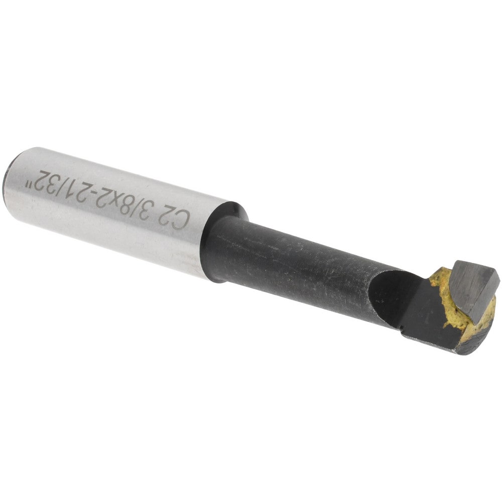 Boring Bar: 3/8" Min Bore Dia, 1-13/32" Max Bore Depth, Right Hand, 3/8" Shank Dia, C2 Carbide-Tipped