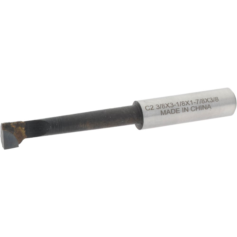 Boring Bar: 3/8" Min Bore Dia, 1-7/8" Max Bore Depth, Right Hand, 3/8" Shank Dia, C2 Carbide-Tipped
