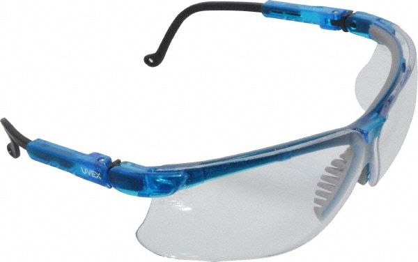 Safety Glass: Scratch-Resistant, Polycarbonate, Clear Lenses, Full-Framed, UV Protection