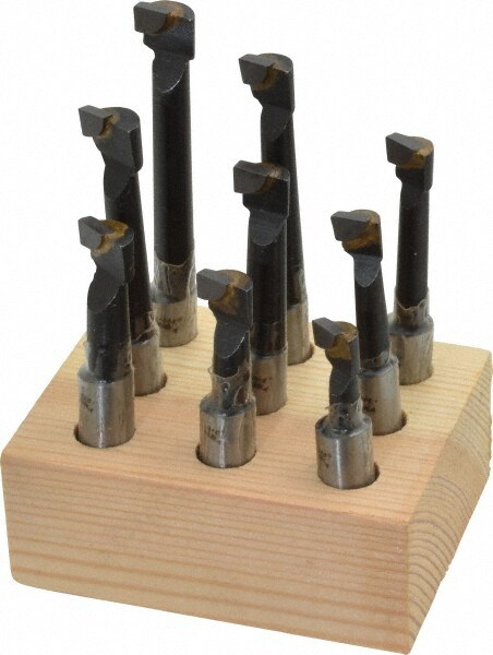 5/16 to 7/16" Min Diam, 3/4 to 2-1/4" Max Depth, 3/8" Shank Diam, 2 to 3-1/2" OAL Boring Bar Set