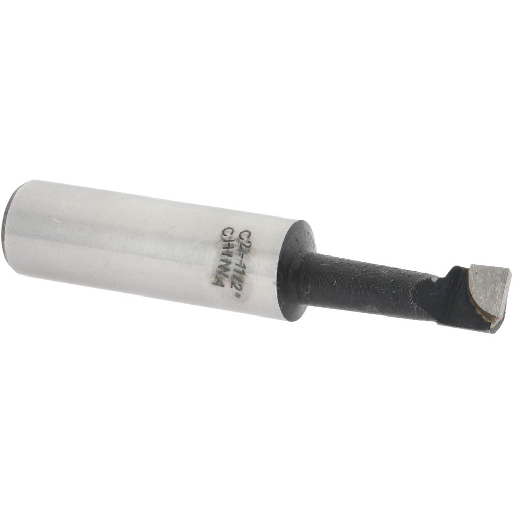 Boring Bar: 5/16" Min Bore Dia, 1-1/8" Max Bore Depth, Right Hand, 1/2" Shank Dia, C2 Carbide-Tipped